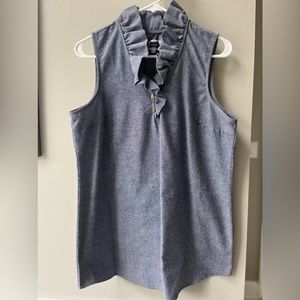 Mud Pie sleeveless chambray tunic top Sz L